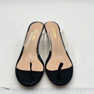 XYD Women Fashion Thong Mid Heel Sandals Casual Flip Flops Open Almond Toe Daily